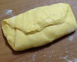 カボチャ生地の豆乳カスタードクリームパン作り方17写真