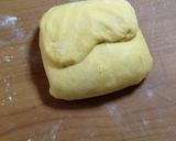 カボチャ生地の豆乳カスタードクリームパン作り方18写真