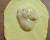 カボチャ生地の豆乳カスタードクリームパン作り方22写真