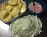 じゃがいもとたらこの豆乳シチュー作り方1写真