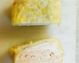 オムレツ風ピンクのハート卵焼き♡卵白消費作り方5写真