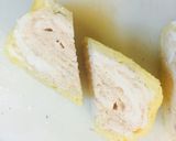 オムレツ風ピンクのハート卵焼き♡卵白消費作り方6写真