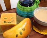 カボチャ生地の豆乳カスタードクリームパン作り方28写真