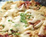 粉豆腐で、ベーコンとねぎのチヂミ風作り方9写真