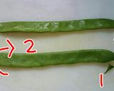 【 麺つゆで】豚ひき肉といんげんの炒め物作り方1写真