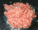 【 麺つゆで】豚ひき肉といんげんの炒め物作り方3写真
