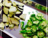 ナスとオクラ入りみぞれ煮の揚げ出し豆腐✿作り方3写真