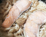 秋鮭の炊き込み御飯作り方5写真
