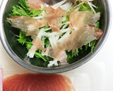 簡単即席☆梨と水菜と生ハムのサラダ作り方4写真