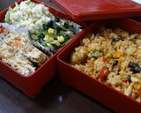 パプリカとチキンのトマトピラフ（混ぜる）作り方7写真