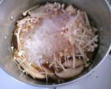 水菜と白滝、きのこのピリ辛中華スープ♪作り方4写真