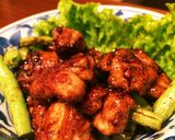 ＊鳥もも肉のウスターソース焼き＊作り方4写真