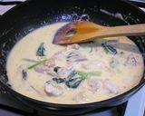 かぼちゃニョッキの鶏肉クリームソースのせ作り方9写真