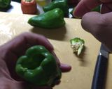 超簡単丸ごとピーマンの牛肉詰め作り方1写真