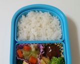 簡単ミッキー☆ミニー　キャラ弁作り方1写真