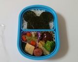 簡単ミッキー☆ミニー　キャラ弁作り方3写真