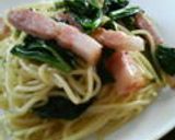ベーコンとほうれん草のぺペロンチーノ作り方7写真