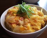 ランチに簡単！カニかまと豆腐の玉子丼作り方4写真