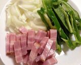 ミニホットプレートナポリタンパスタ♡作り方1写真