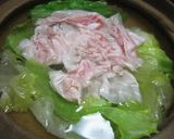 豚レタスしゃぶしゃぶ蕎麦鍋作り方4写真