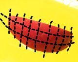 弁当キャラ弁▷りんご皮むき飾り切り作り方6写真