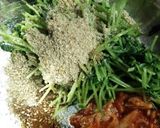 豆苗とキムチのごま和え作り方2写真