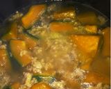 かぼちゃと鶏ひき肉のほっくり煮物作り方3写真