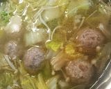 白菜と肉団子の春雨スープ作り方5写真