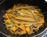 豚肉とかぼちゃのカレーワンポットパスタ作り方3写真