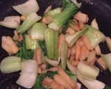 チンゲン菜とじゃがいものマヨ炒め♪作り方5写真