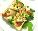 ミートソース＆野菜のカレー風味トースト作り方8写真