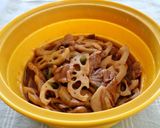 レンジで！れんこんと豚肉のこってり炒め作り方5写真