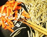 豚ひき100gで！春菊ゴボウのチャプチェ作り方4写真