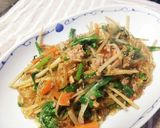 豚ひき100gで！春菊ゴボウのチャプチェ作り方9写真