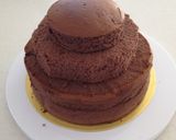 時短チョコスポンジのカラフル3段ケーキ☆作り方6写真