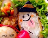ハロウィンおばけとかぼちゃのデコ稲荷寿し作り方4写真