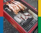 芋煮会にサイドメニュー烏賊ゲソ焼き作り方7写真