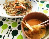 豚ひき100gで！春菊ゴボウのチャプチェ作り方10写真