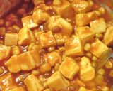 アボカド・コーン❀ミートソースで豆腐丼作り方6写真