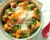 アボカド・コーン❀ミートソースで豆腐丼作り方10写真