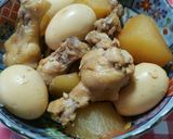 子供が大好き♪卵と手羽元の煮物☆作り方5写真
