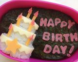 キャラ弁に☆お誕生日の ケーキ ごはん作り方13写真