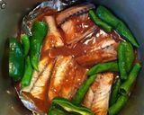 鯖の味噌煮〜ししとう付け合せ〜作り方4写真