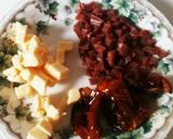 食べ過ぎ注意‼サラミご飯♪作り方1写真