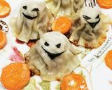お弁当に★ハロウィンゴースト逆さま焼売☆作り方8写真