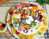 マリオの誕生日フルーツケーキ作り方13写真