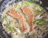 秋鮭と牡蠣の濃厚クリーム煮込み作り方9写真