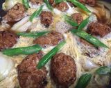 肉だんごの卵とじ作り方1写真