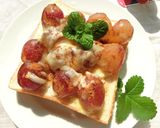 ゴロっと巨峰♡ミルキーチーズトースト作り方5写真