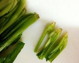 小松菜・椎茸・豚こま☺にんにく中華炒め作り方2写真